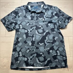 William Murray Men's Short Sleeve Golf Camo Polo Shirt Gray Men’s XL